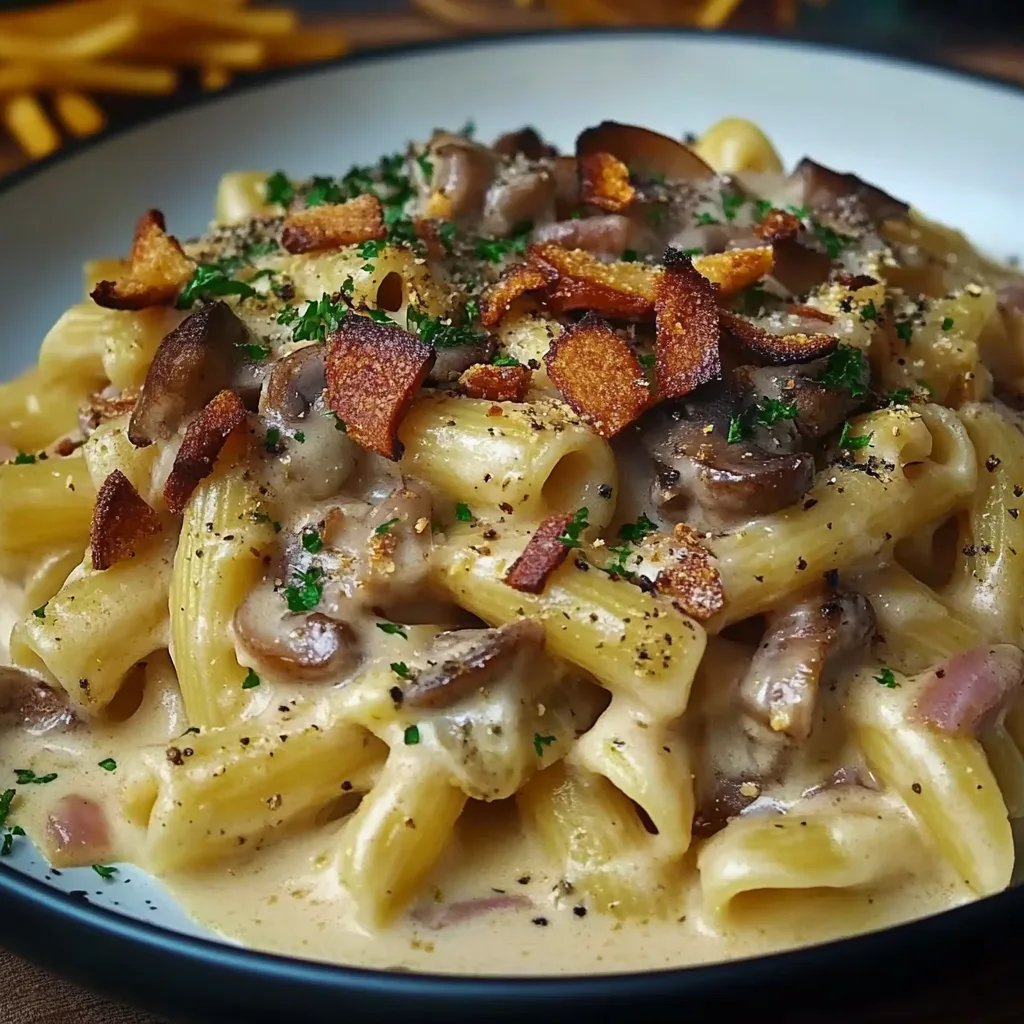 Pasta mit Pfifferlingsoße Bandnudeln