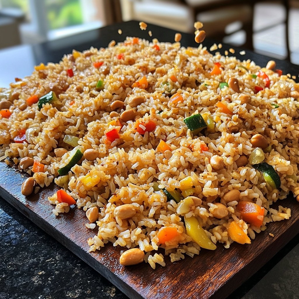 Gebratener Reis mit Erdnüssen