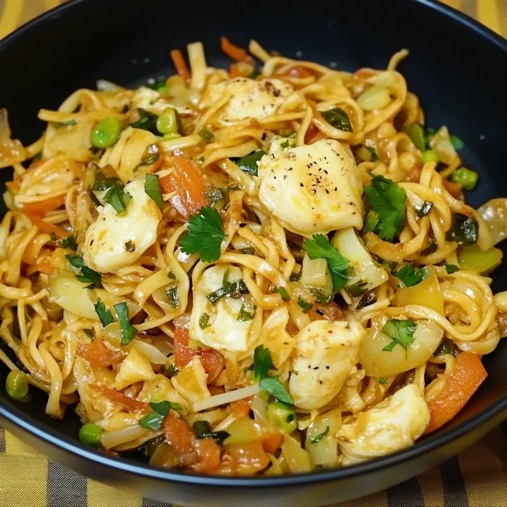 Bratnudeln mit Spitzkohl und Möhren