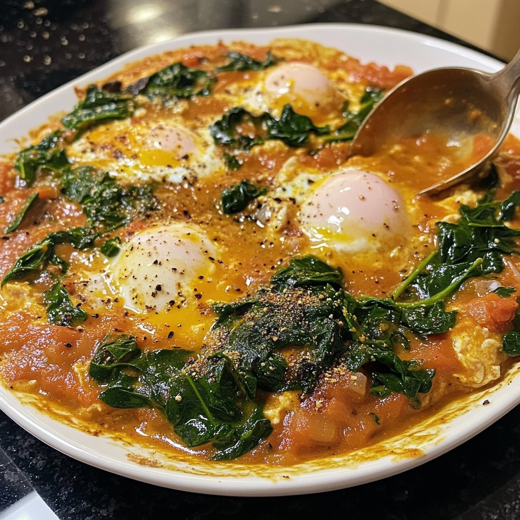 Shakshuka mit Spinat