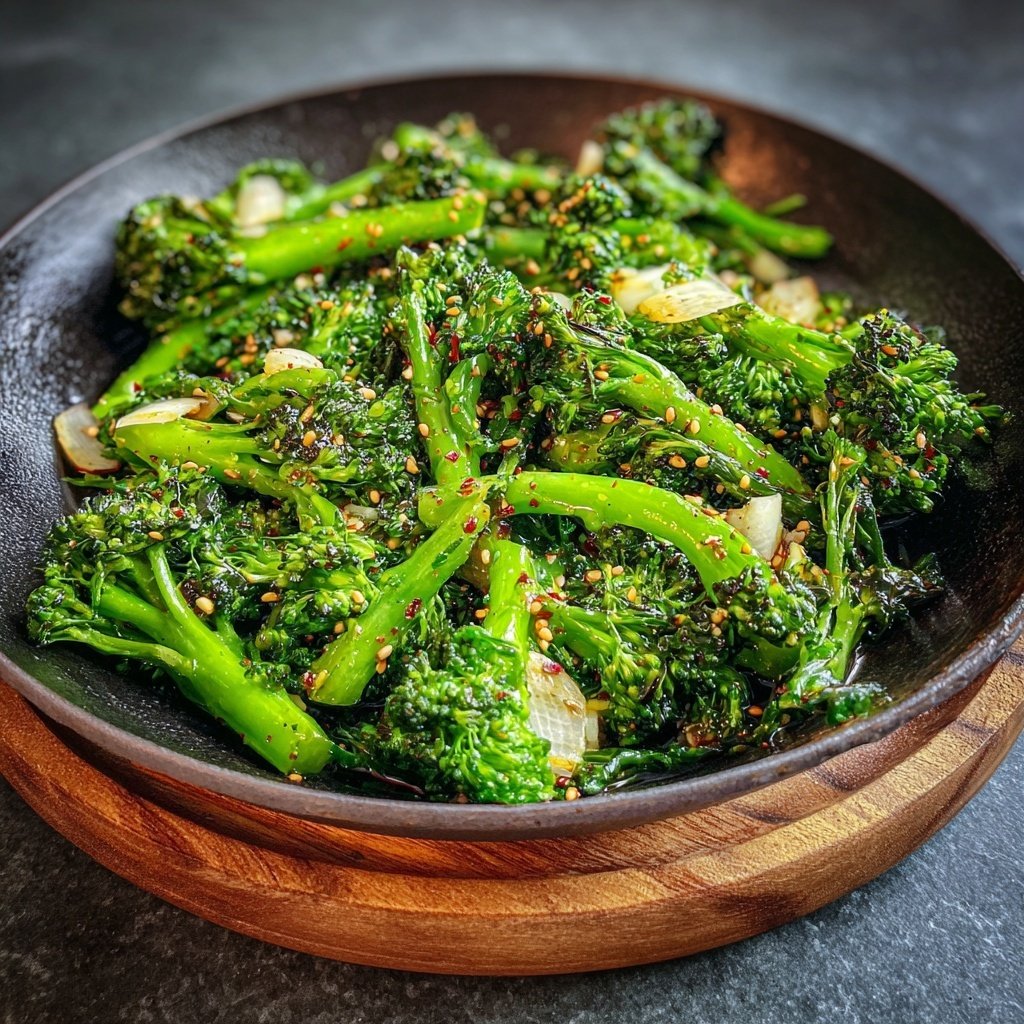 Brokkoli Pfanne Mit Sesam Öl