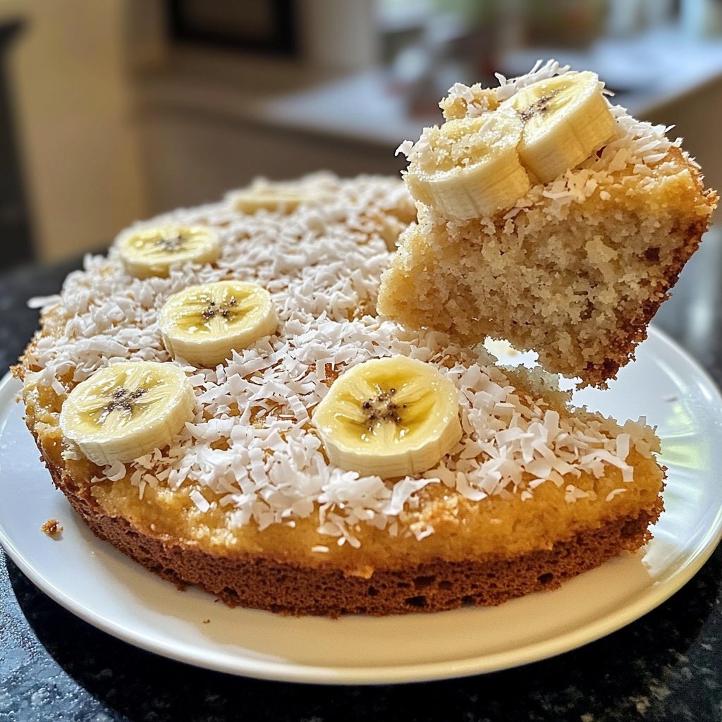 Bananenkuchen mit Kokos