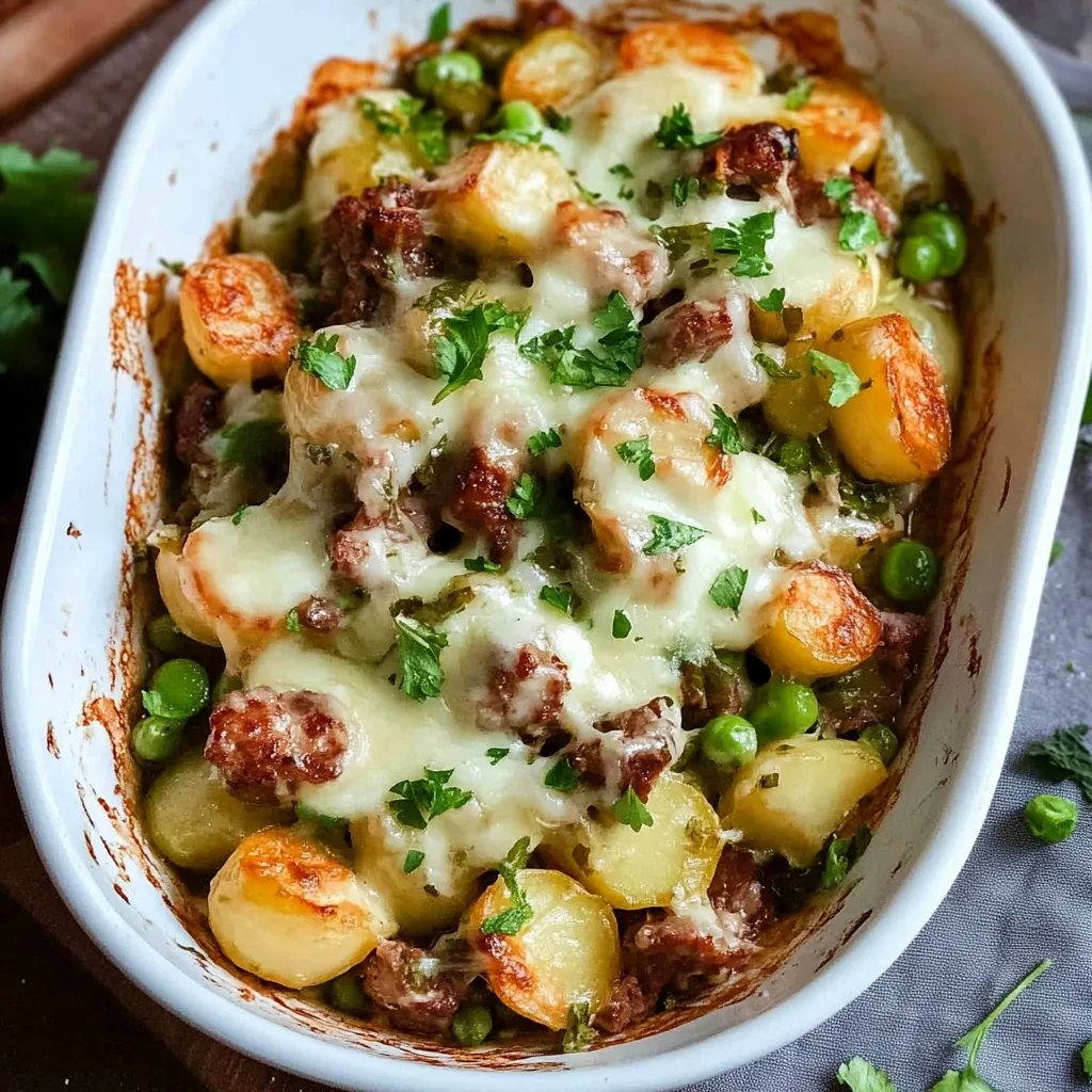 Rosenkohl Auflauf mit Kartoffel und Hackfleisch