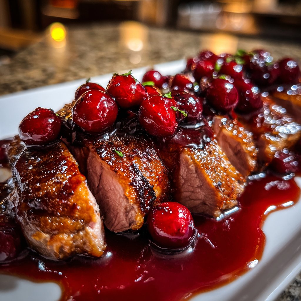 Entenbrust mit Kirschsauce