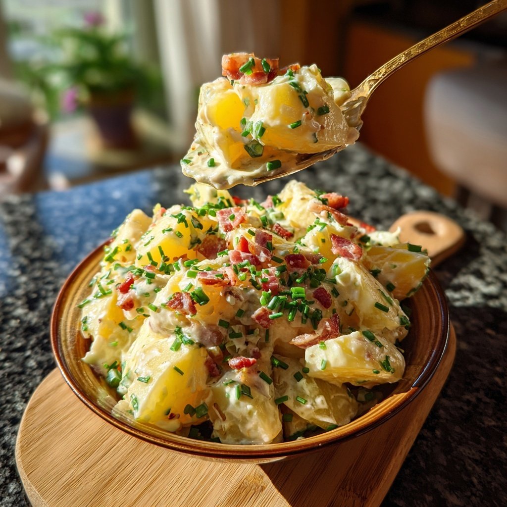 Kartoffelsalat Mit Schnittlauch Zum Grillen