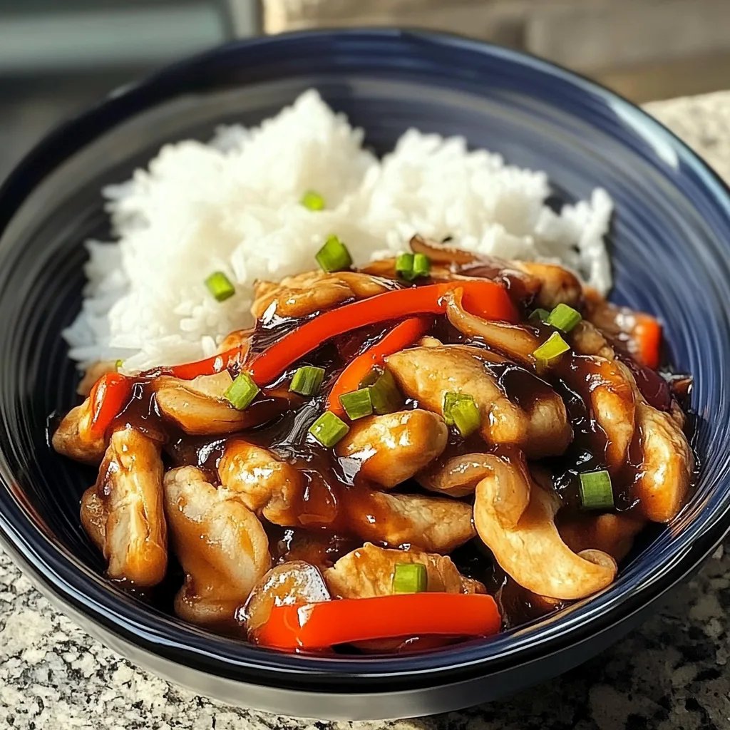 Schnelle Chinesische Hähnchenpfanne mit Reis