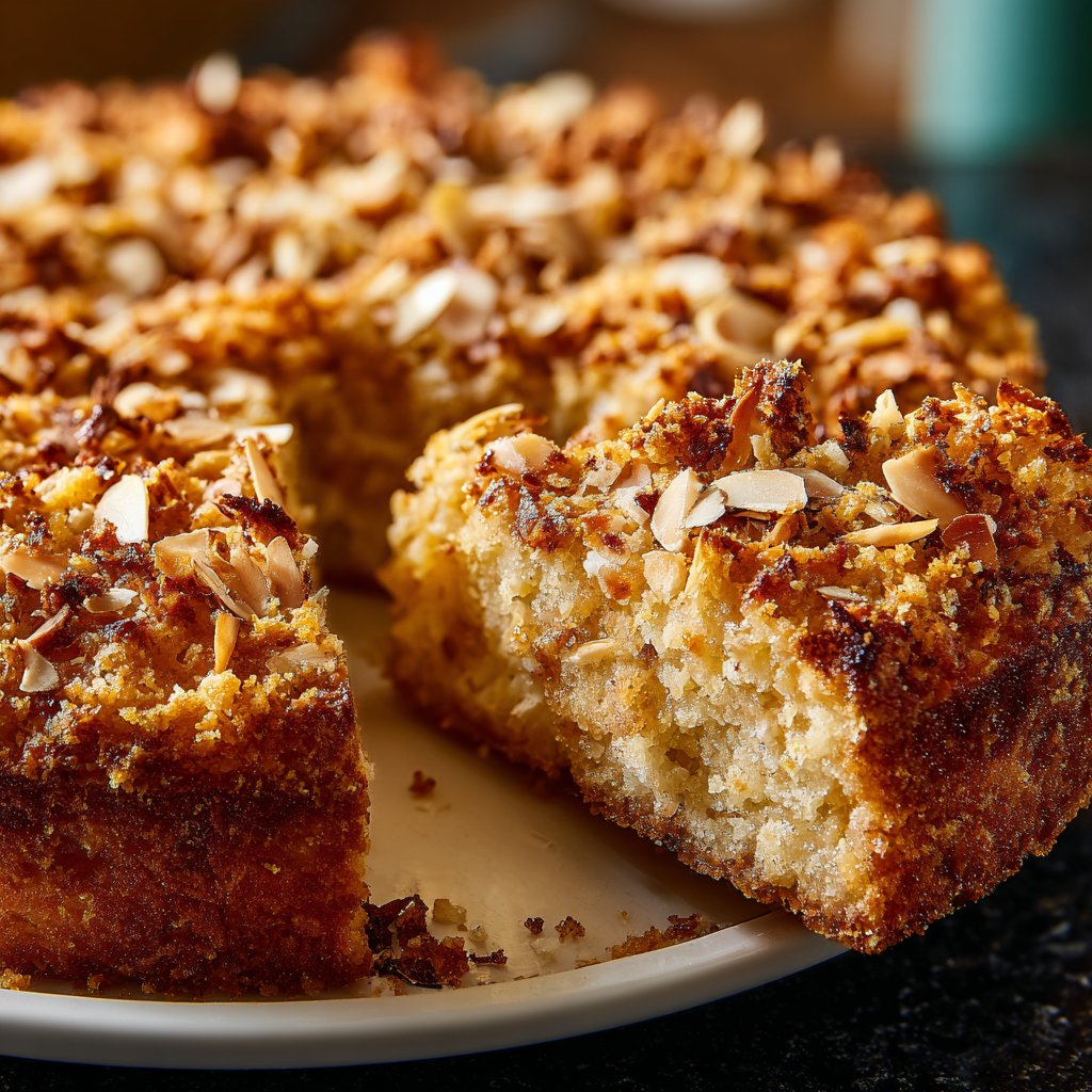 Zitronenkuchen mit Mandelkruste