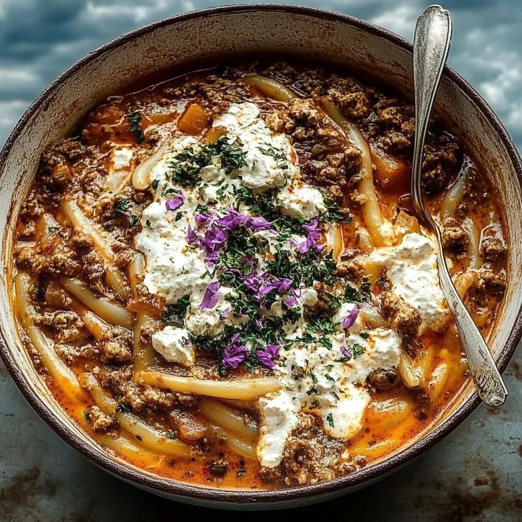 Griechische Kritharaki-Pfanne