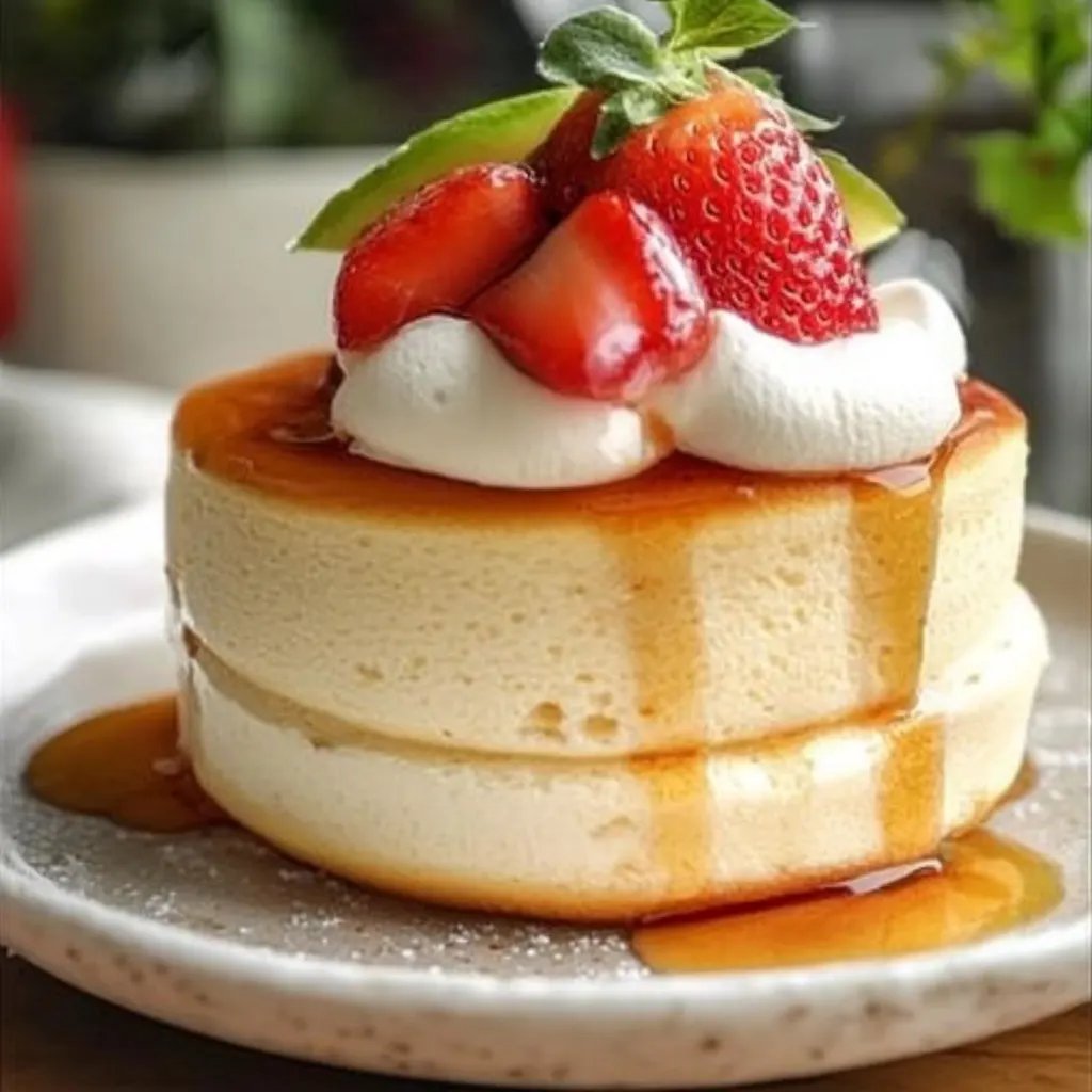 Flauschige japanische Soufflé-Pfannkuchen