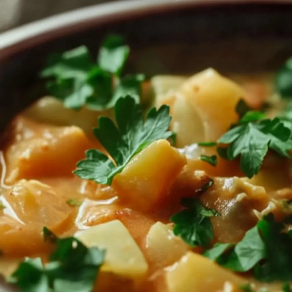 Spitzkohl mit Kartoffeln und roten Linsen