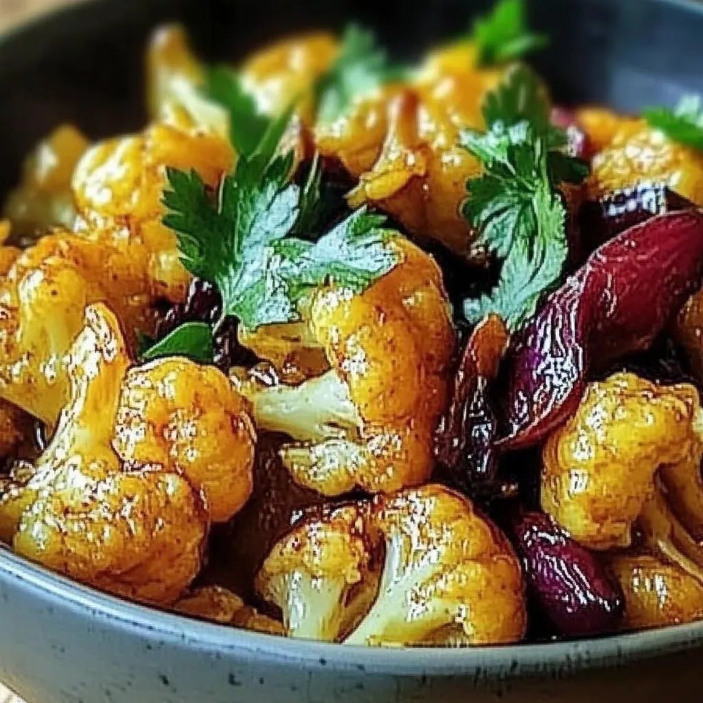 Gebratener Blumenkohl mit Honig-Curry