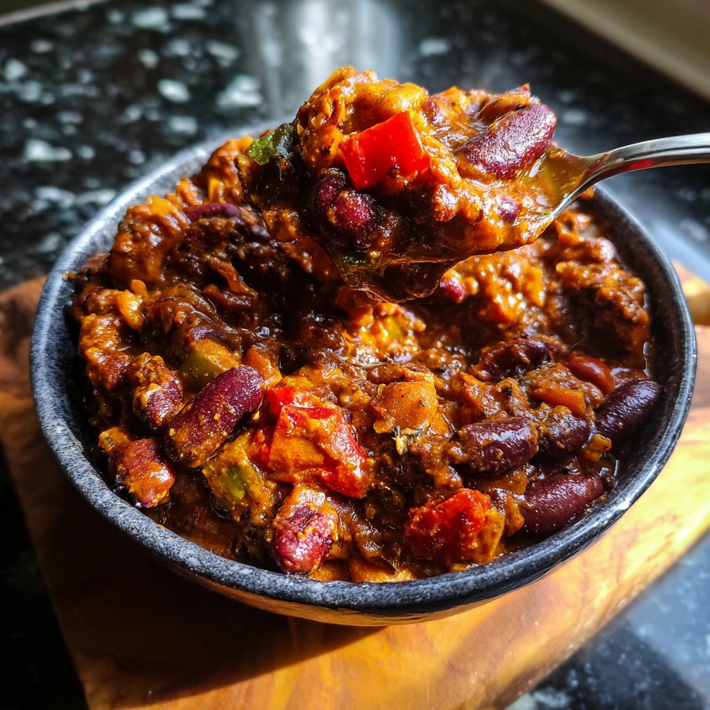 Chili sin Carne mit Kakao