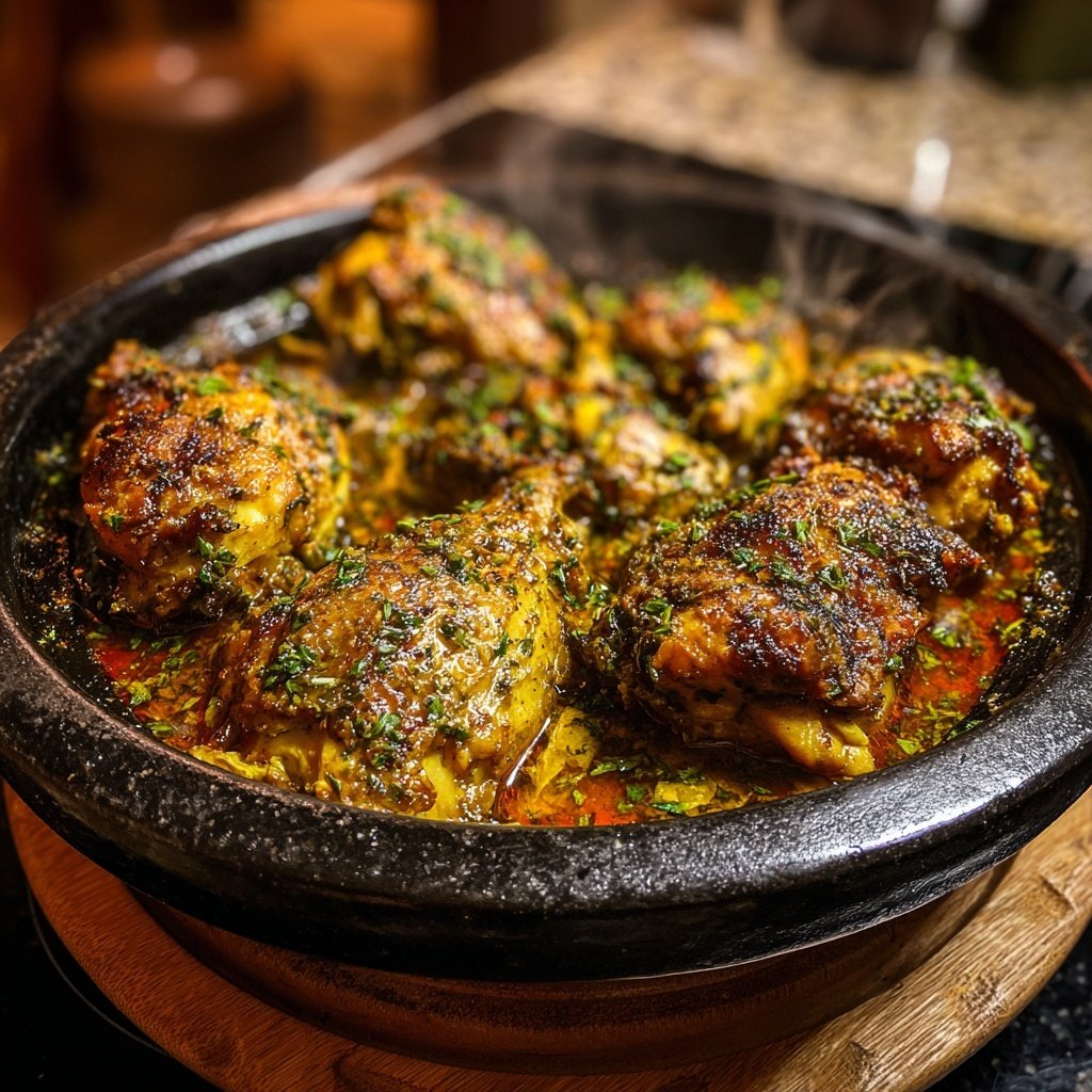 Internationale Küche Marokkanisches Hähnchen-Tagine