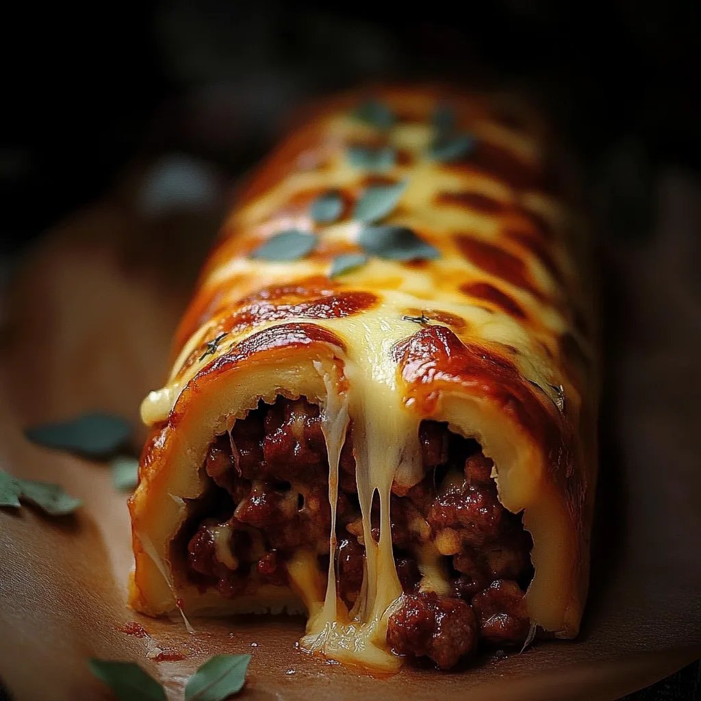 Hackfleisch-Käse-Rolle