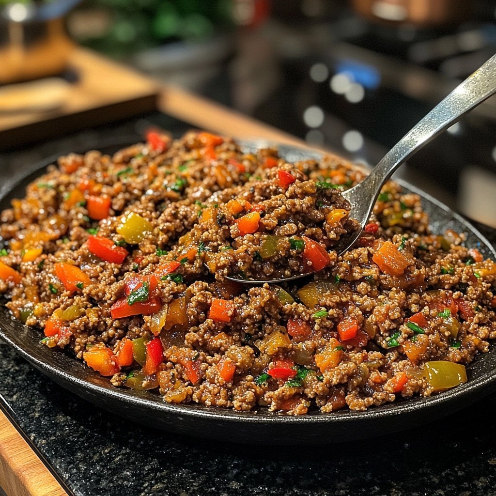 Hackfleisch Pfanne italienisch